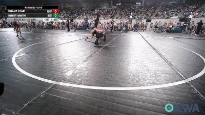 76 lbs Semifinal - Drake Lear, Fort Gibson Youth Wrestling vs Rhett Smith, Hinton Takedown Club