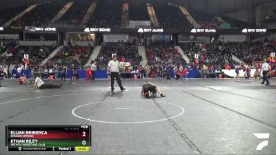 130 lbs Cons. Round 1 - Elijah Bribiesca, Bonner Springs vs Ethan Riley, Wichita Wrestling Club