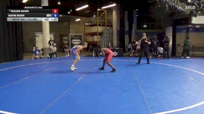 110 lbs Cons. Quarters - Tajuan Davis vs Gavin Rush, Roundtree Wrestling Training Center