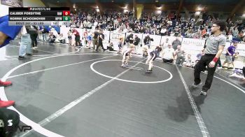 52 lbs Semifinal - Caliber Forsythe, Raw vs Rorrik Schoonover, Mannford Pirate Youth Wrestling