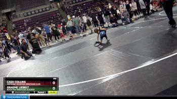 62 lbs Cons. Round 1 - Graeme Liebelt, Black Fox Wrestling Academy vs Cash Collins, Cheyenne Mountain Wrestling Club