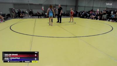 100 lbs Placement Matches (8 Team) - Taylor Drake, Idaho vs Emily Doolittle, Florida