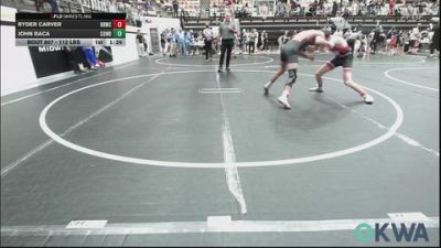 112 lbs Quarterfinal - Ryder Carver, Red Ryder Wrestling Club vs John Baca, Cowboy Wrestling Club