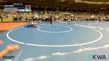 60 lbs Round Of 16 - Ezra Fisher, Tiger Trained Wrestling vs Caulder Schultz, Team Tulsa Wrestling Club