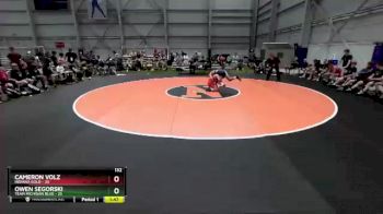 132 lbs 4th Wrestleback (16 Team) - Cameron Volz, Indiana Gold vs Owen Segorski, Team Michigan Blue