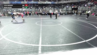 143 lbs Quarterfinal - Cole Messer, Carl Junction vs Noah Eller, Blue Valley Southwest Kids Club
