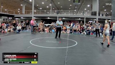 92 lbs Round 7 (8 Team) - Jude Snyder, Kraken vs Carson Kirk, Keystone Krush