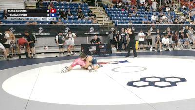 100 lbs Cons. Sub-rd Of 32 - Jayce LeJeune, Ohio vs Lucas Pipito, Indiana