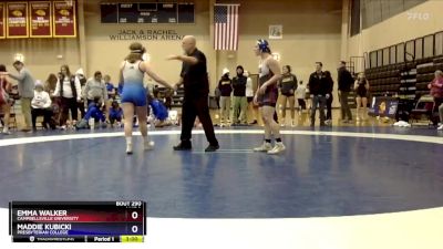 143 lbs 1st Place Match - Emma Walker, Campbellsville University vs Maddie Kubicki, Presbyterian College