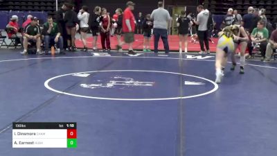 130 lbs Round Of 16 - Iley Dinsmore, Chambersburg, PA vs Avery Earnest, Hughesville, PA