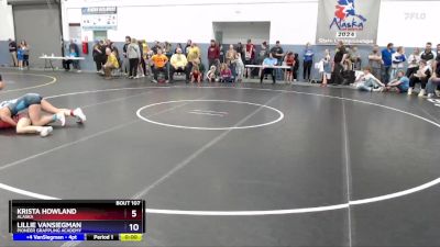 135 lbs Round 2 - Lillie VanSiegman, Pioneer Grappling Academy vs Krista Howland, Alaska