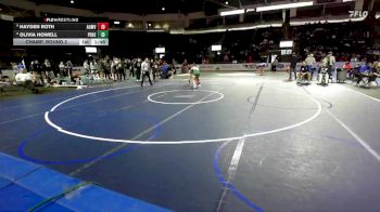 Girls 145 lbs Champ. Round 2 - Hayden Roth, Auburn Mountainview (Girls) vs Olivia Howell, Peninsula (Girls)