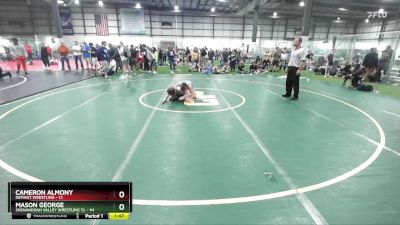 106 lbs Cons. Round 3 - Cameron Almony, Defiant Wrestling vs Mason George, Shenandoah Valley Wrestling Cl