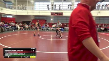 125 lbs Cons. Round 4 - Christopher DeRosa, New England College vs Alexander Schaeublin, Trinity (CT)