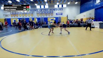 150 lbs Cons. Round 7 - Alcides Martinez, Christopher Columbus High School vs Micah Thomas, Black Creek Wrestling Club