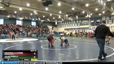 285 lbs Round 1 - Julian Padilla, Chaparral vs Johannes Alatorre, Murrieta Valley