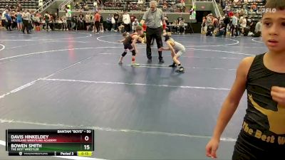 50 lbs Cons. Round 2 - Wyatt Brockman, Carroll Cardinals vs Henry Spree, Davis County Elite