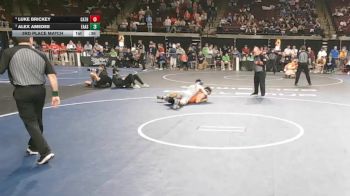 D 1 144 lbs 3rd Place Match - Alex Amedee, East Ascension vs Luke Brickey, Catholic - B.R.