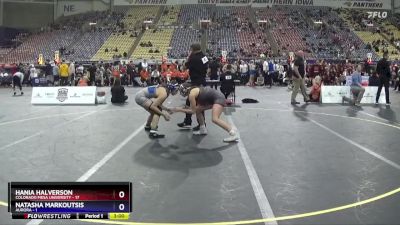 131 lbs Semis & 3rd Wb (16 Team) - Natasha Markoutsis, Aurora vs Hania Halverson, Colorado Mesa University