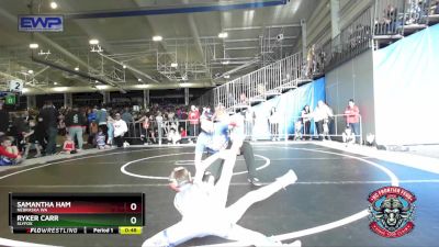 52 lbs Semifinal - Samantha Ham, Nebraska WA vs Ryker Carr, SlyFox