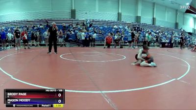 106 lbs Quarterfinal - Brody Page, IL vs Mason Moody, WI