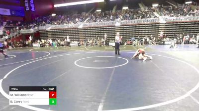 73 lbs Consi Of 8 #1 - Myles Williams, Montana Disciples vs Brekston Conry, Pomona Elite