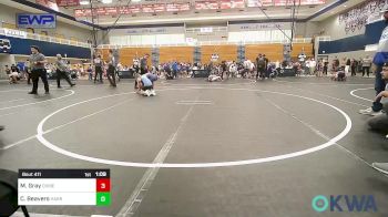 100 lbs Semifinal - Maximus Gray, Division Bell Wrestling vs Cayden Beavers, Harrah Little League Wrestling