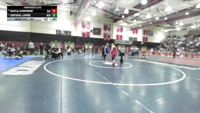 140 lbs Cons. Round 2 - Crystal Lopez, Western vs Kayla Stephens, Barstow