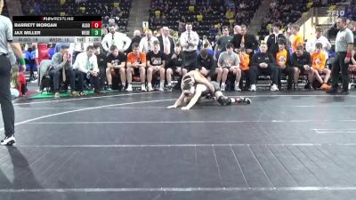 144 lbs Finals (1st & 3rd) - Barrett Morgan, Algona vs Jax Miller, West Delaware, Manchester