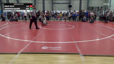 75 lbs Final - Brady Boyd, Alexandria vs Remington Maurer, Boswell
