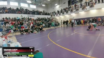 126 lbs Champ. Round 1 - Landric Hoffman, Lander Middle School vs Braeden Curtis, Powell Middle School