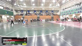 157 lbs Quarterfinal - Adrian Soto, West Hills vs Brandon Kendro, Rancho Bernardo