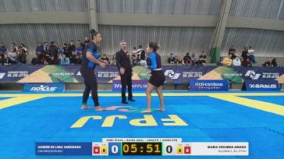MARIA EDUARDA AMADO vs IASMIM DE LIMA SABONARO 2026 FPJJ Circuito Paulista NO GI Etapa 3