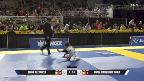Kiyana Poursohrab Wager vs Eliana Inez Parker 2025 Pan Kids Jiu-Jitsu IBJJF Championship