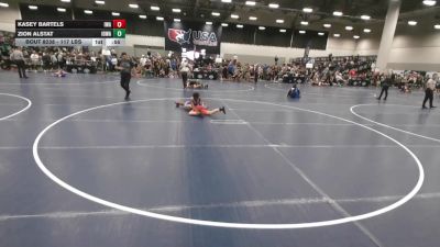 117 lbs Cons. Rd Of 16 - Zion Alstat, Iowa vs Kasey Bartels, Ironhawk Wrestling Academy