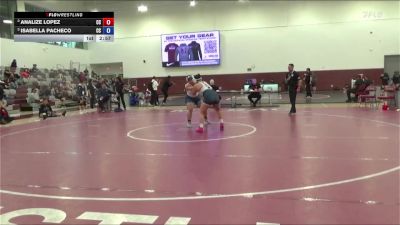 180 lbs Semifinal - Isabella Pacheco, Cerritos College vs Analize Lopez, Cerritos College