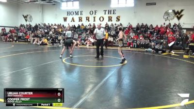 113 lbs Round 4 - Cooper Frost, Wapsie Valley vs Urijah Courter, West Marshall