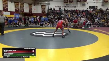 126 lbs Champ. Round 2 - Gage Walker, Bixby vs Brock Fry, Gunnison