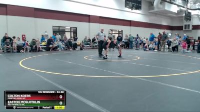 64-68 lbs Cons. Semi - Colton Koers, Fighting Irish WC vs Easton McGlothlin, Red Hornets WC