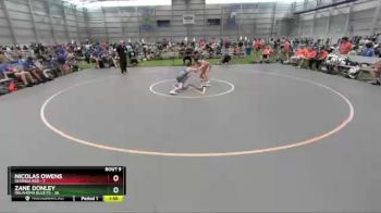 106 lbs 2nd Wrestleback (8 Team) - Nicolas Owens, Georgia Red vs Zane Donley, Oklahoma Blue FS