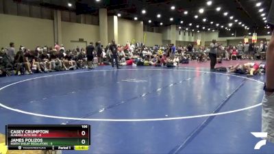 106 lbs Round 3 (6 Team) - Casey Crumpton, Alabama Elite Red vs James Polizos, North Shelby Regulators