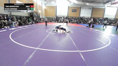132 lbs Quarterfinal - Mia Marigliano, Franklin County vs Olivia Hopkins, Rocky Hill