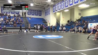 125 lbs Semifinal - Owen West, Cornell College vs Caden Correll, Wartburg