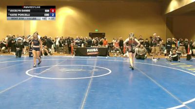 115 lbs Cons. Semis - Jocelyn Danbe, RedNose vs Katie Porcelli, Crash Girls Wrestling Club
