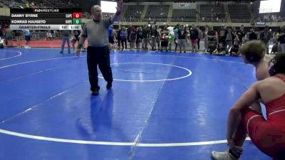 160 lbs Quarterfinal - Danny Byrne, Cape May vs Konrad Haugeto, Hopewell