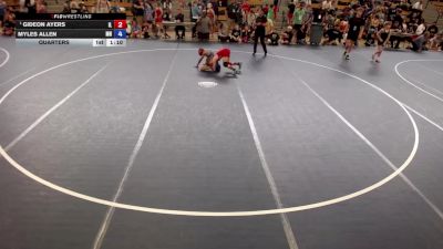 86 lbs Quarters - Gideon Ayers, IL vs Myles Allen, MN