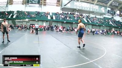 165 lbs Cons. Round 4 - Jake Jonker, Kent State vs Delaney Ruhlman, Purdue