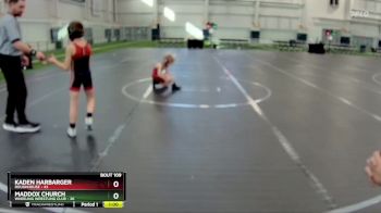 48-52 lbs Round 2 - Maddox Church, Wheeling Wrestling Club vs Kaden Harbarger, Roughhouse