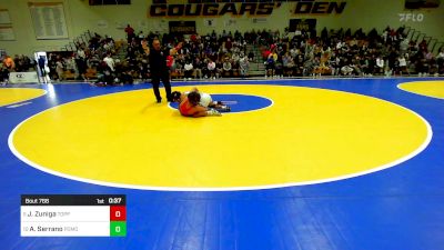 135 lbs Consi Of 8 #2 - Justyce Zuniga, Toppenish (WA) vs Angel Serrano, Pomona (CO)