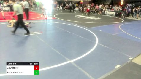 86 lbs Consi Of 4 - Jameson Knott, Erie Tigers vs Anthony Landrum, Widefield WC